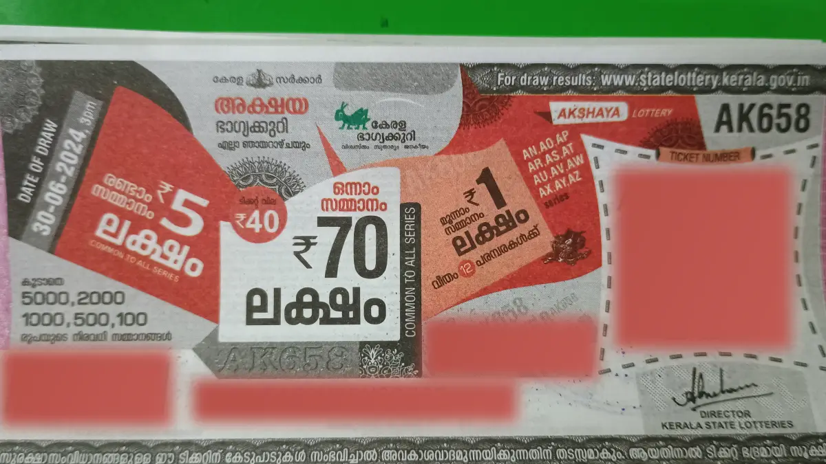 Akshaya AK-658 Kerala Lottery Results on 30-06-2024